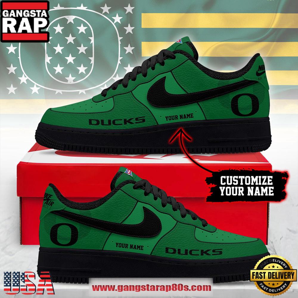 NCAA Custom Oregon Ducks New 2026 Version Air Force 1 Sneakers Shoes