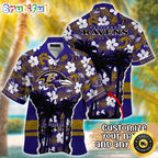 Customized NFL Baltimore Ravens Hawaii Shirt Palm Tree Aloha Shirt