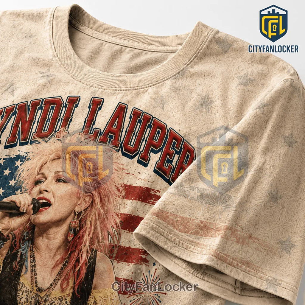 Cyndi Lauper America 250 Independence Day Themed Shirt