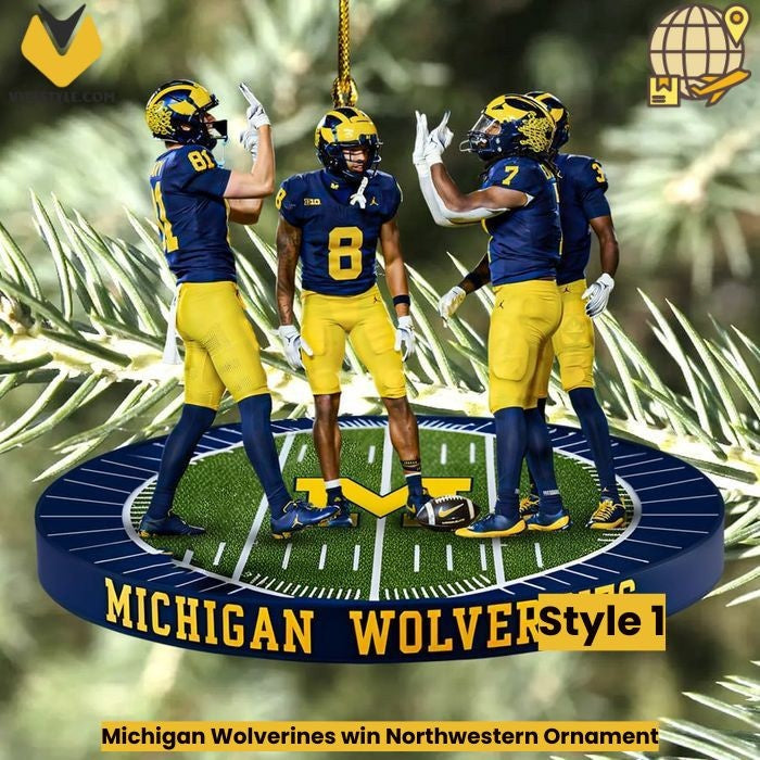 Michigan Wolverines win Northwestern Ornament