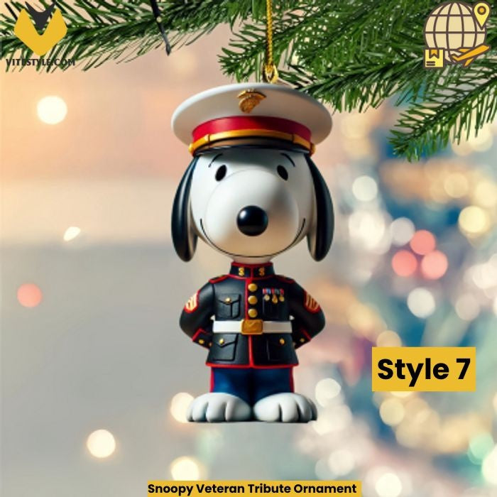 Snoopy Veteran Tribute Ornament