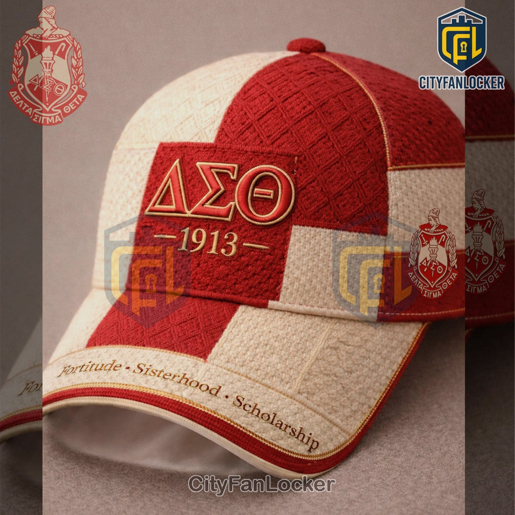 Delta Sigma Theta Sorority Patchwork 1913 Greek Letter Baseball Cap