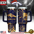 Denver Broncos Custom Stanley Quencher Tumbler With Handle 40oz