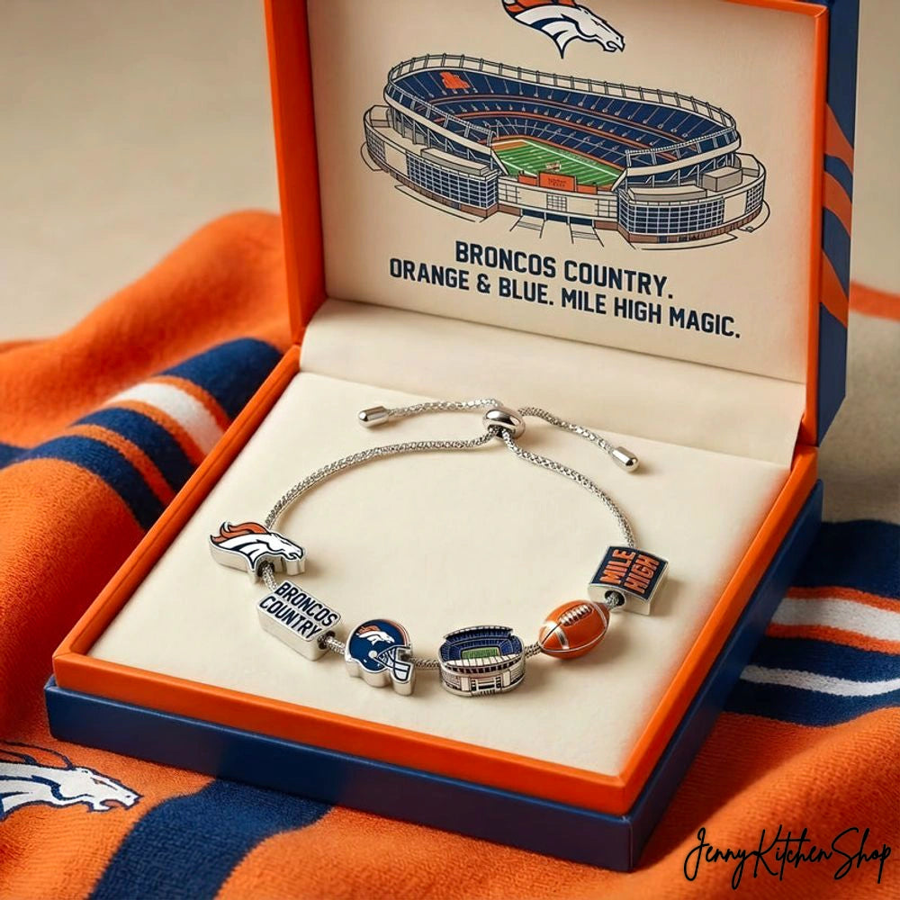 Denver Broncos Mile High Stadium Charm Bracelet