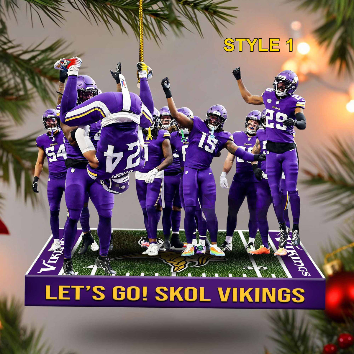 Minnesota Vikings Camryn Bynum White Chicks Dance Ornament