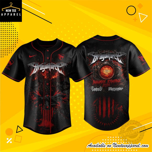 DragonForce Inhuman Rampage Custom Baseball Jersey
