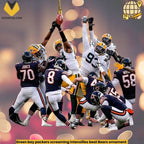 Green bay packers screaming intensifies beat Bears ornament