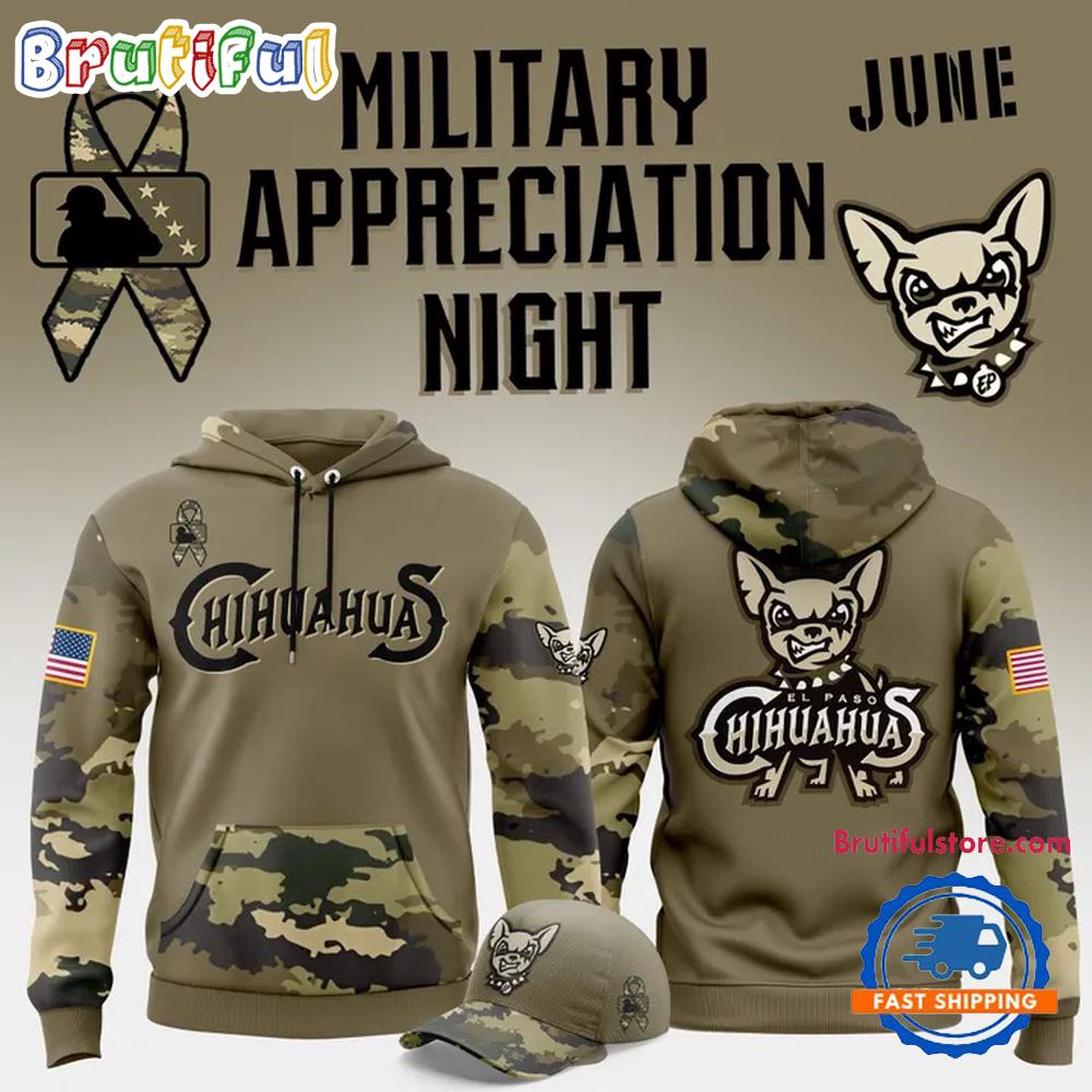 El Paso Chihuahuas Military Appreciation Night 2025 Hoodie Shirt