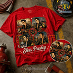 Elvis Presley Firefighter Red T-Shirt 2026