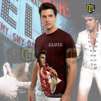 Elvis Presley Iconic Song List TCB Guitar 3D T-Shirt