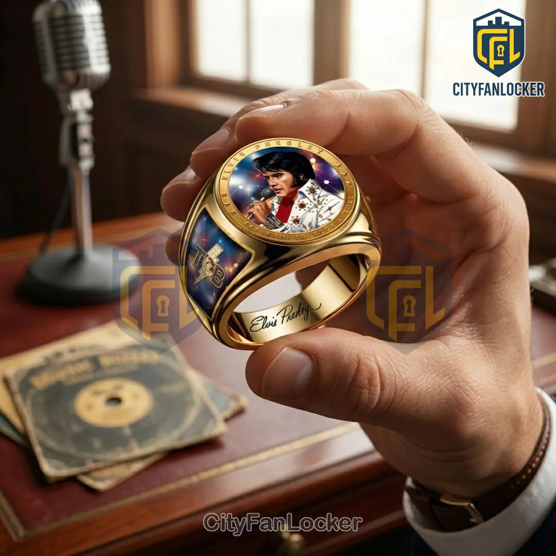 Elvis Presley Signature Gold Plated Ring