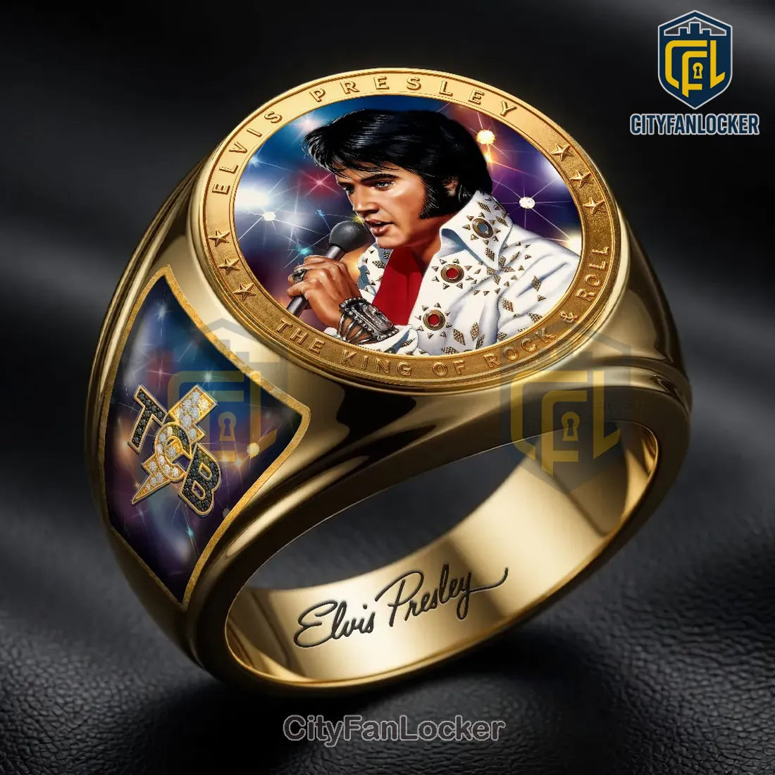Elvis Presley Signature Gold Plated Ring