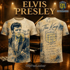 Elvis Presley The King Music Notes T-Shirt