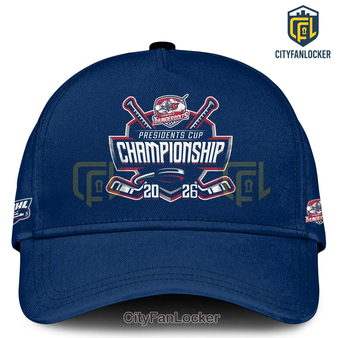 Evansville Thunderbolts 2026 Champions Back to Back Hoodie