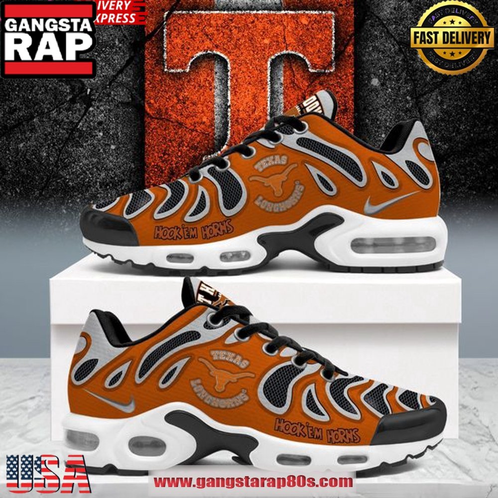 exas Longhorns Hook ‘Em Horns Air Max Plus Shoes Running Sneakers