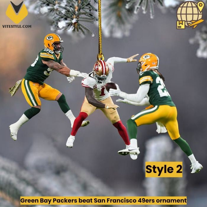 Green Bay Packers beat San Francisco 49ers ornament