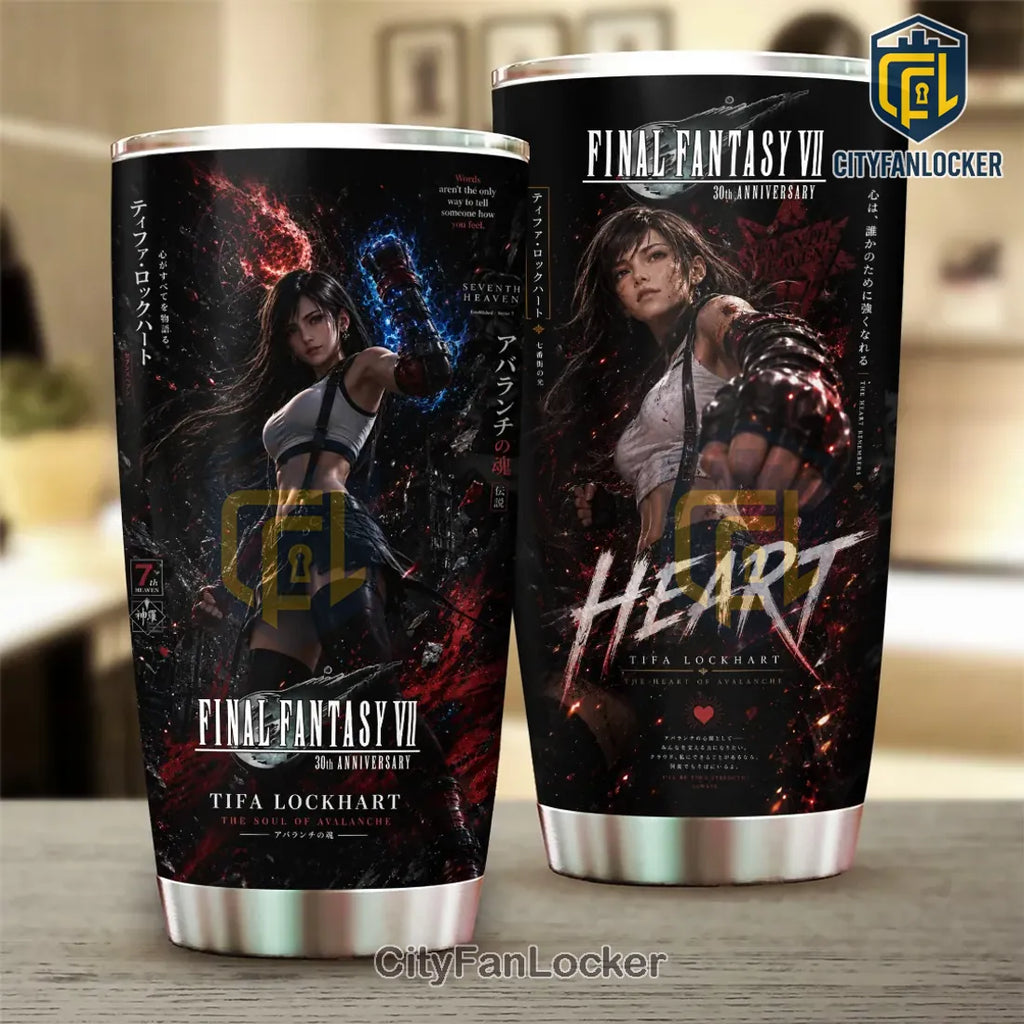 Final Fantasy VII Tifa Lockhart 30th Anniversary Stainless Tumbler