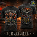 Firefighter Courage Honor Brotherhood Patriotic Eagle T-Shirt