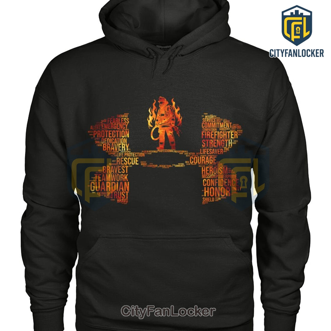 Firefighter Word Cloud T-Shirt