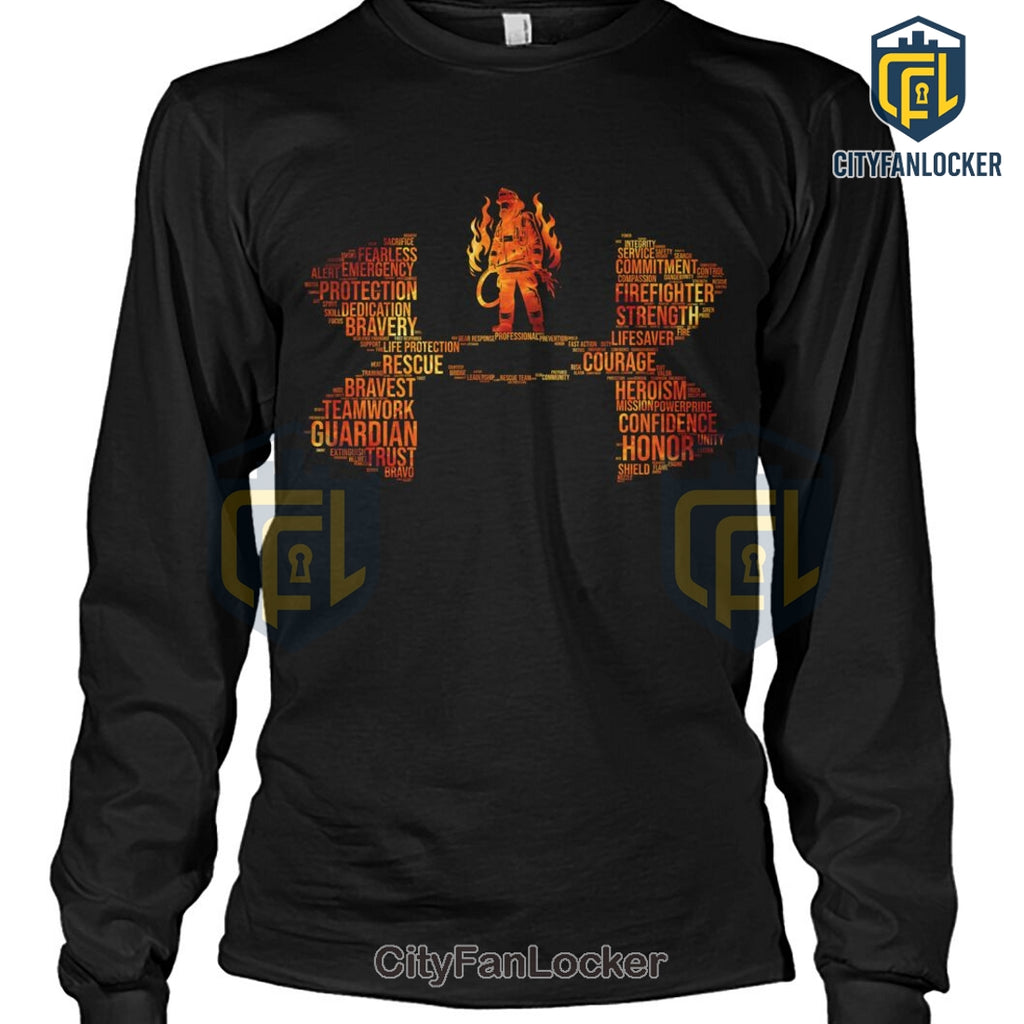 Firefighter Word Cloud T-Shirt