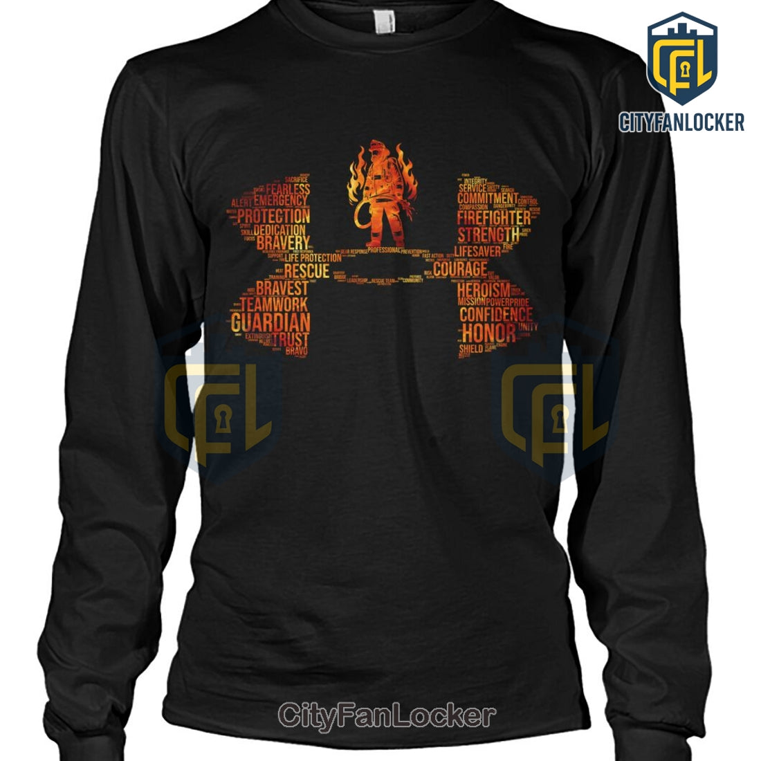 Firefighter Word Cloud T-Shirt