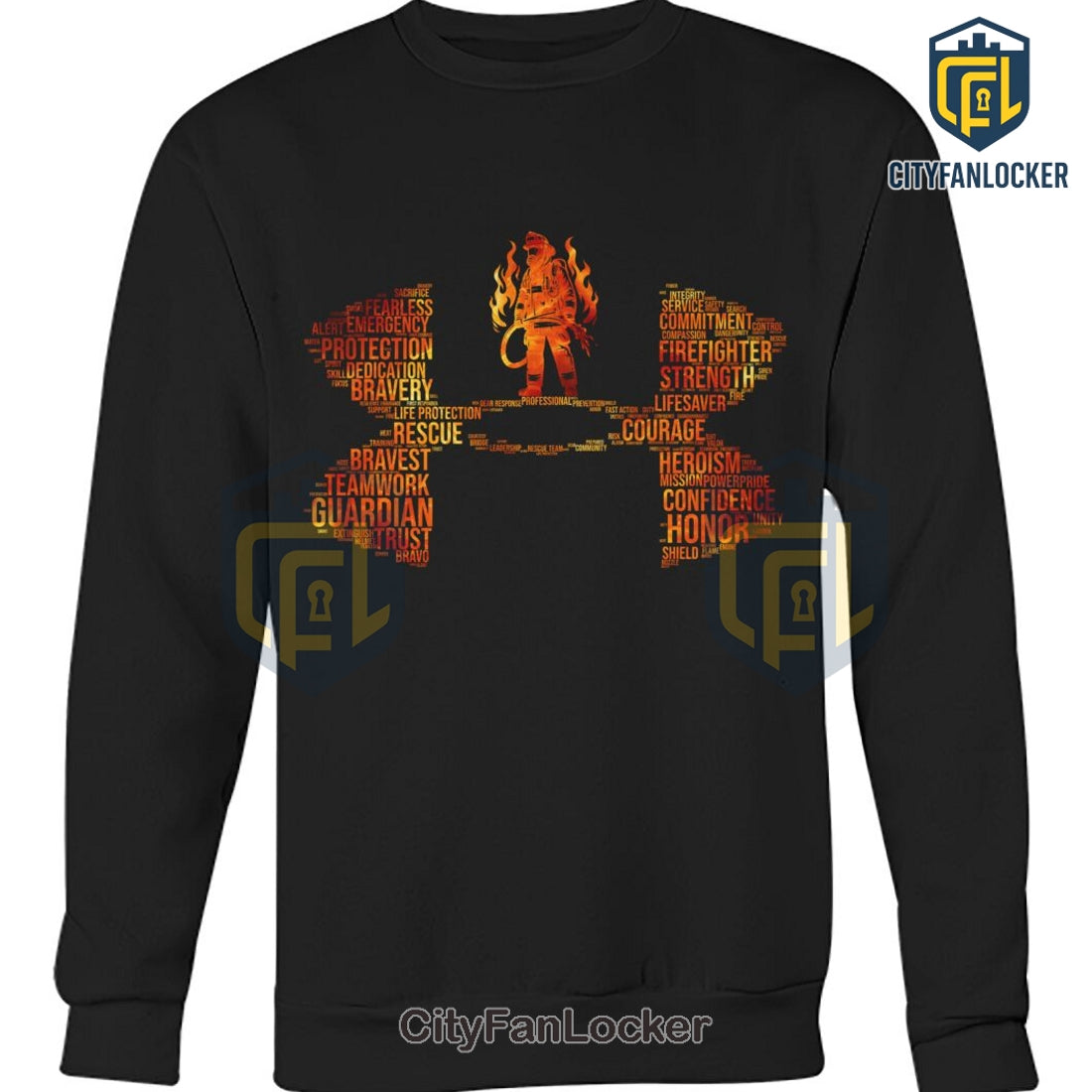 Firefighter Word Cloud T-Shirt