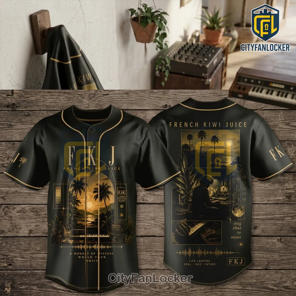 FKJ 2027 Australian Tour Black Baseball Jersey