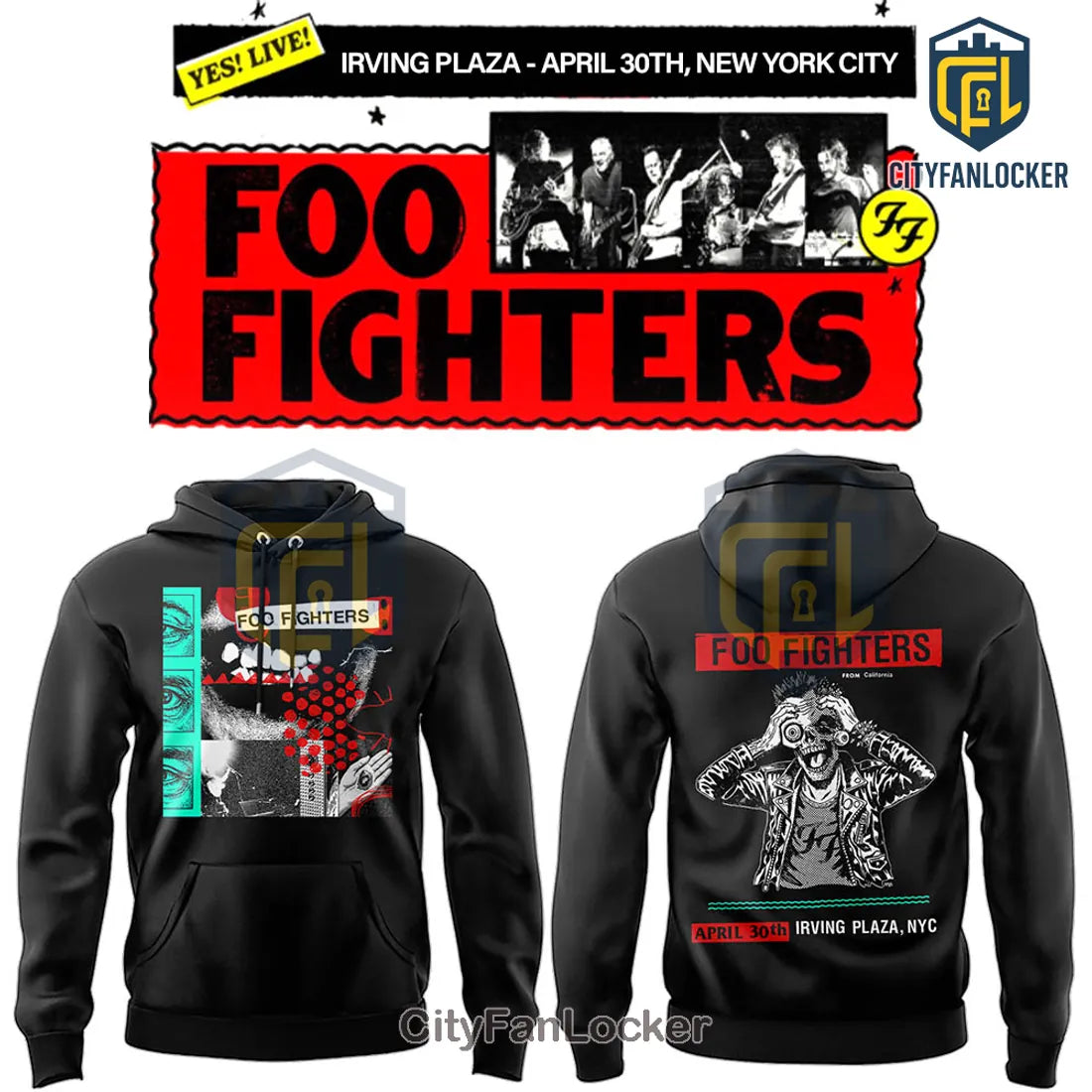 Foo Fighters Irving Plaza April 30th NYC Concert Hoodie