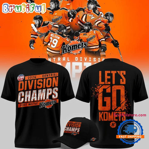 Fort Wayne Komets Division Champions 2026 Black T-Shirt