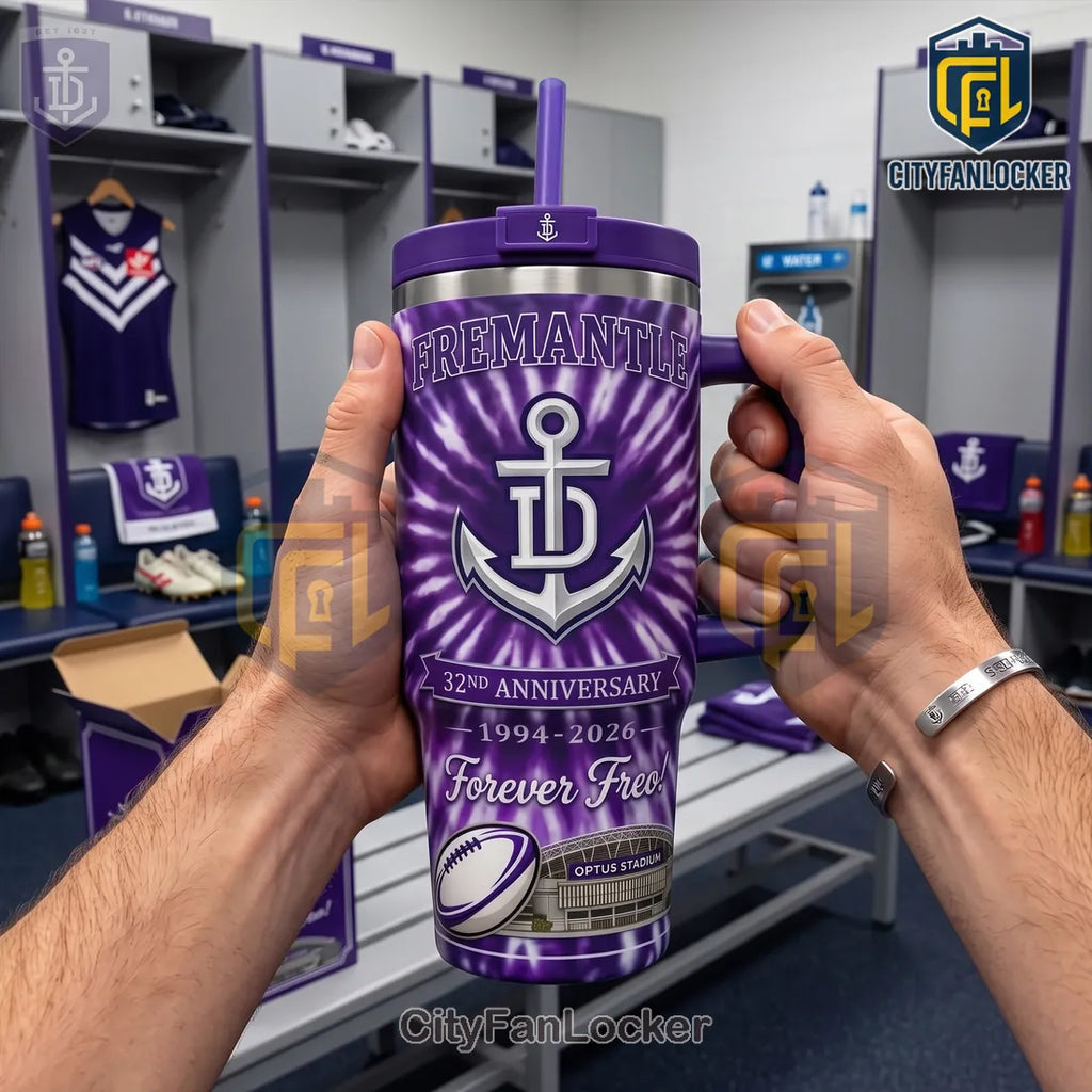 Fremantle Dockers 32nd Anniversary Tie Dye Handle Tumbler