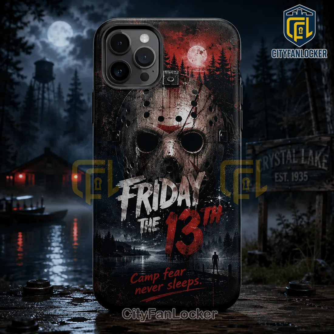 Friday The 13th Crystal Lake Horror Movie Phone Case