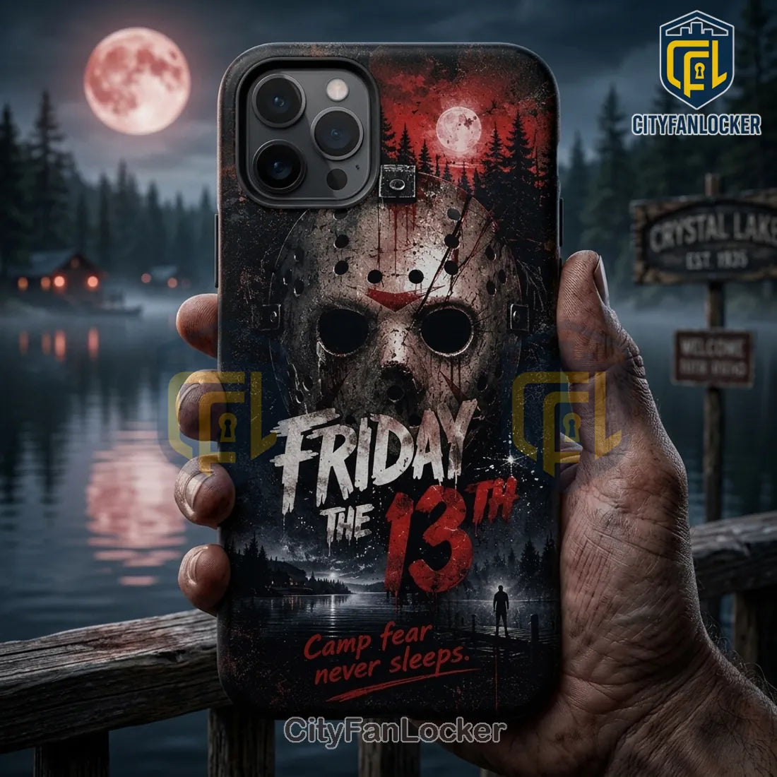 Friday The 13th Crystal Lake Horror Movie Phone Case