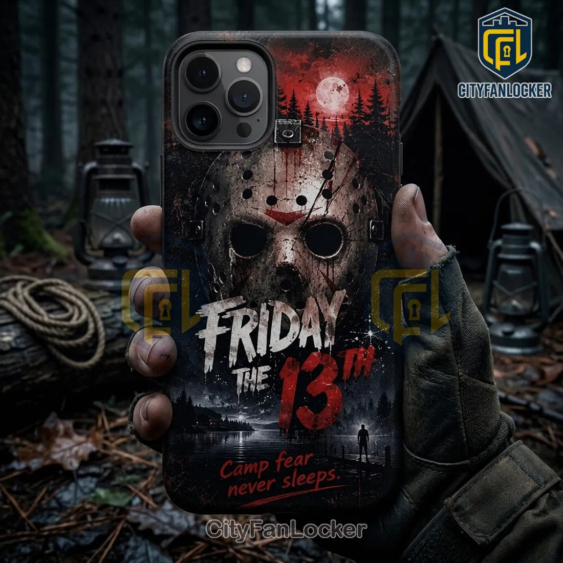 Friday The 13th Crystal Lake Horror Movie Phone Case