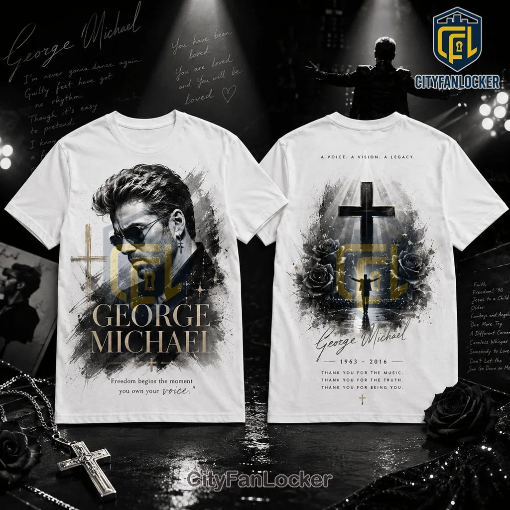 George Michael Tribute 2026 Portrait T-Shirt