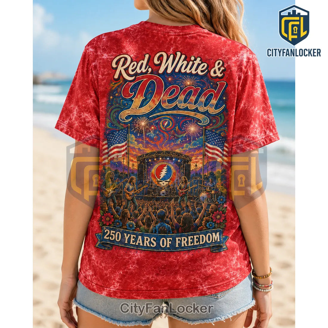 Grateful Dead America 250 Uncle Sam Skeleton T-Shirt