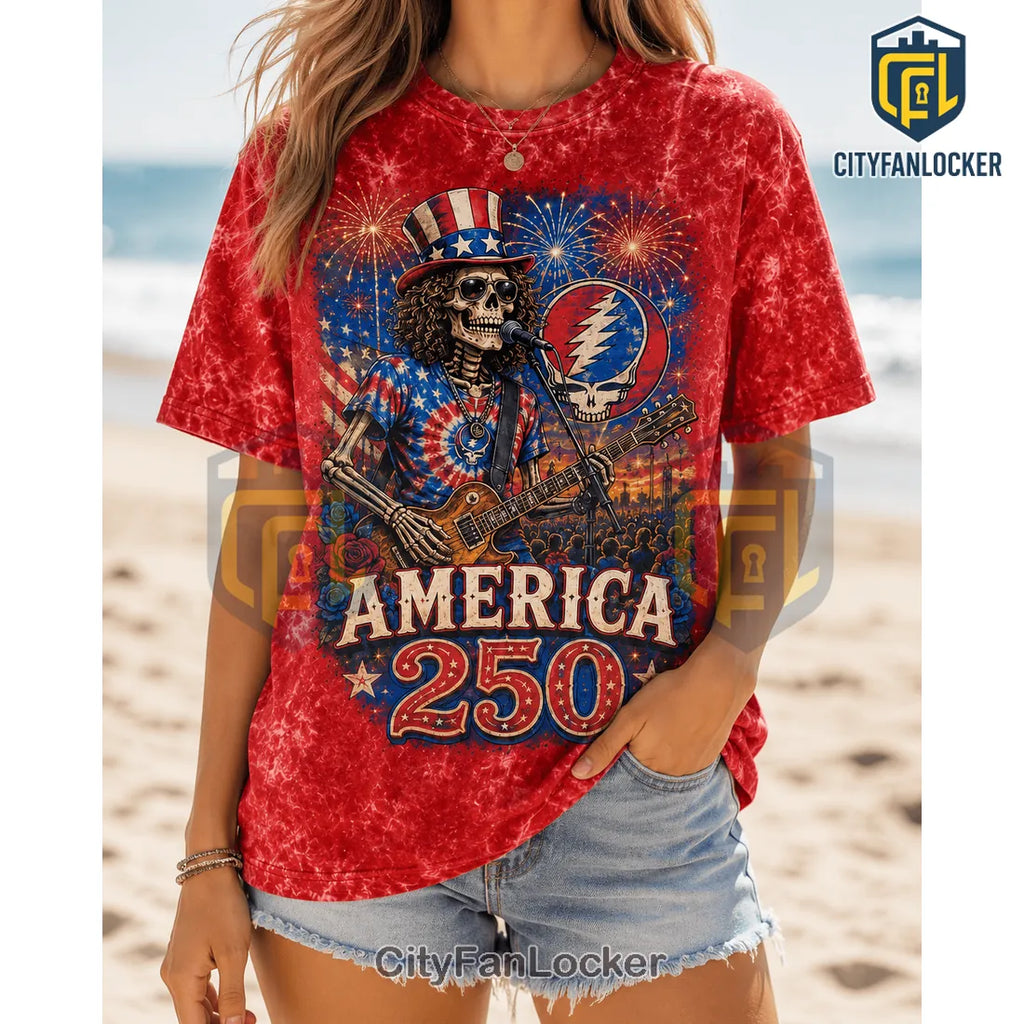 Grateful Dead America 250 Uncle Sam Skeleton T-Shirt