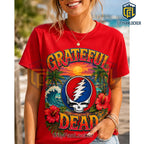 Grateful Dead Red Beach Tie Dye T-Shirt