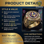 Grateful Dead Steal Your Face Gold Plated Ring