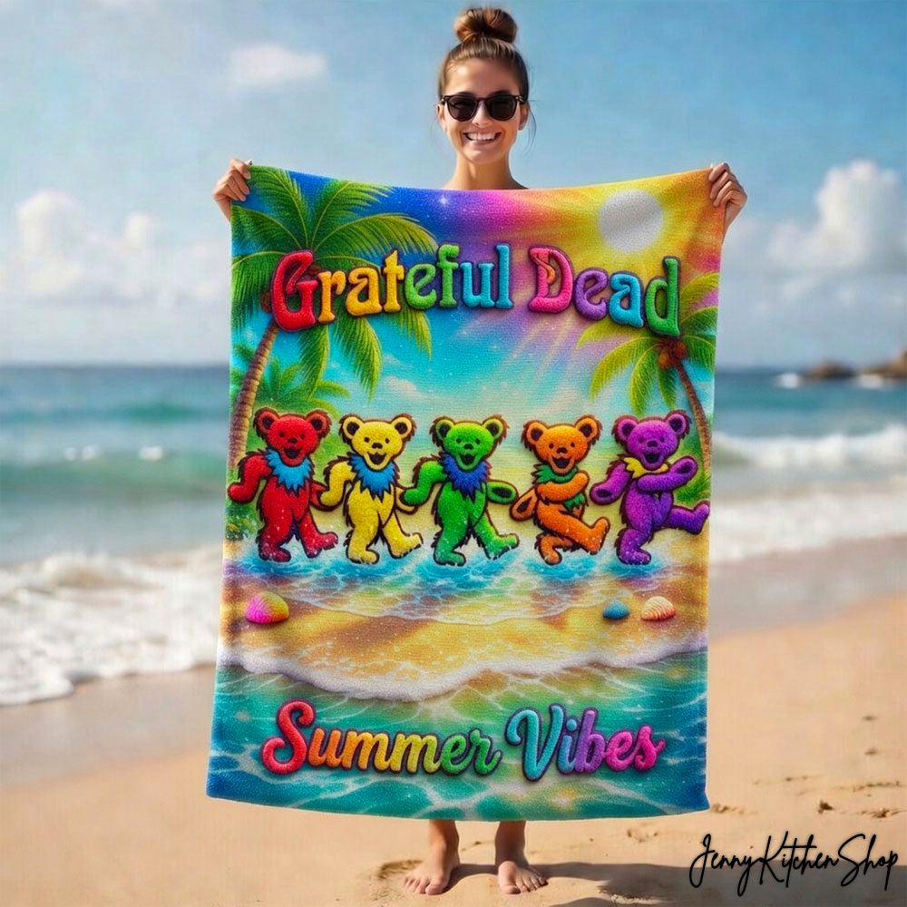 Grateful Dead Summer Vibes Beautiful Beach Towel