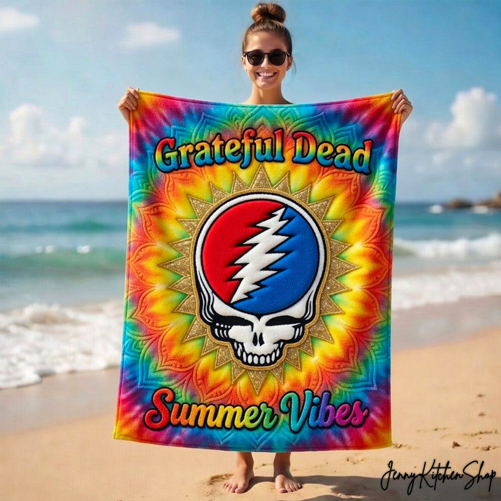Grateful Dead Summer Vibes Beautiful Beach Towel
