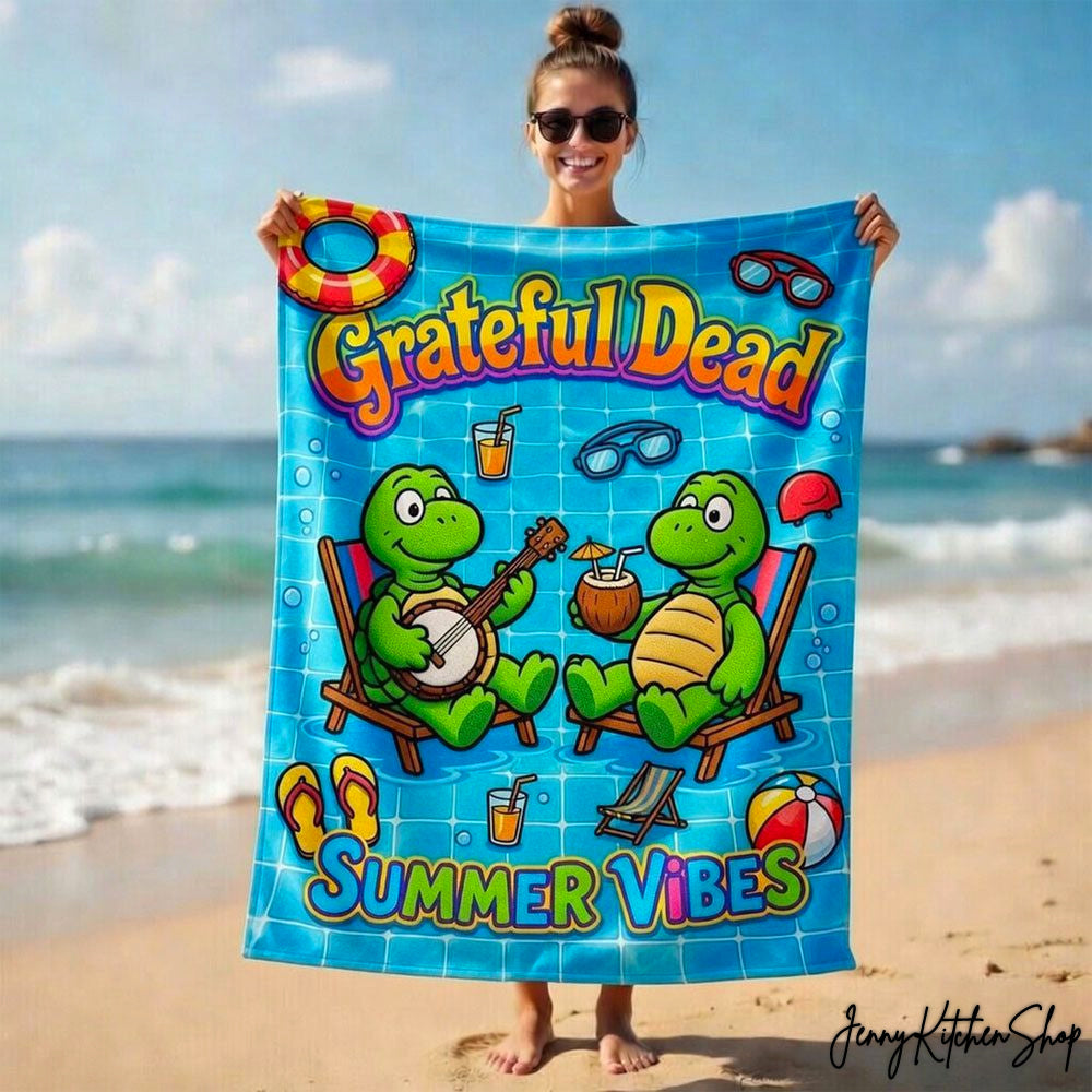 Grateful Dead Summer Vibes Beautiful Beach Towel