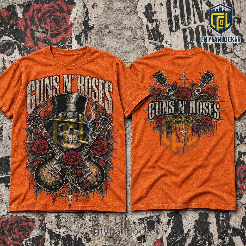 Guns N Roses Rock Band Skull T-Shirt
