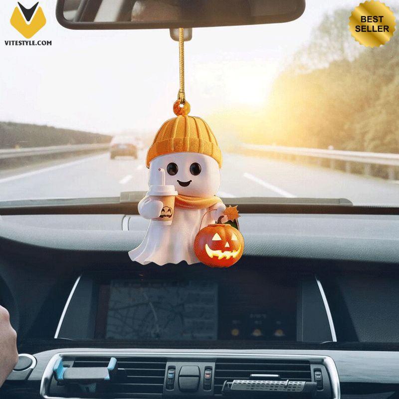 Halloween Ghost Pumpkin Ornament