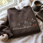 Haunted Manor Sweatshirt, Embroidered Halloween Crewneck, Gothic Autumn Pullover