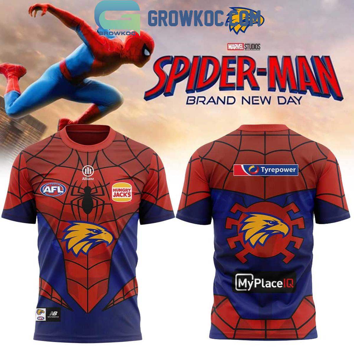Hawthorn Hawks x Spider Man Brand New Day Hoodie Shirt
