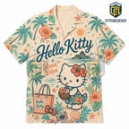 Hello Kitty Island Vibes Tropical Button Down Shirt 2026