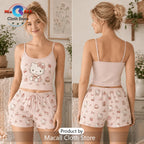Hello Kitty Pink Aesthetic Pajama Loungewear Set