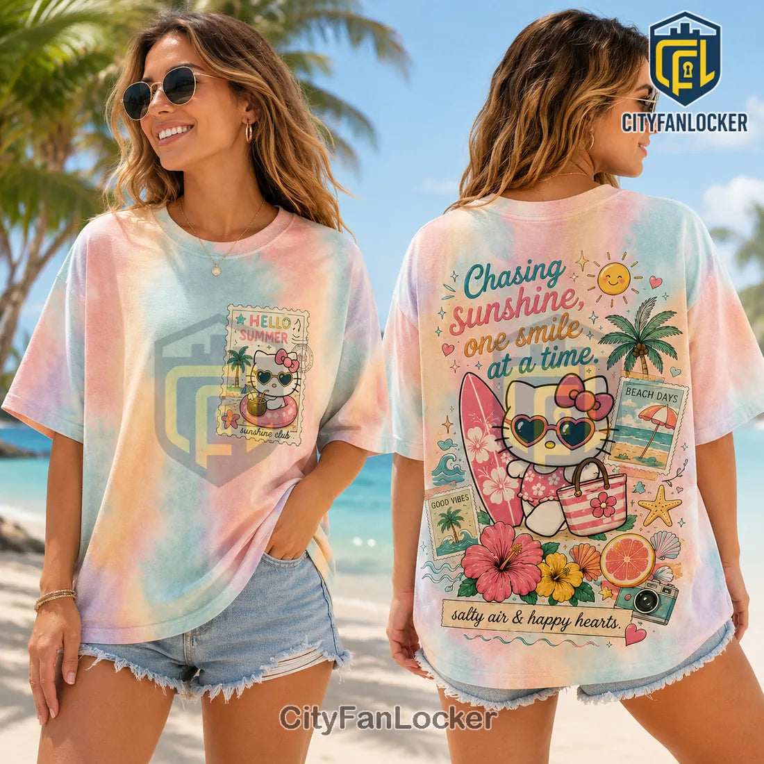 Hello Kitty Sun & Chill Tie Dye T-Shirt