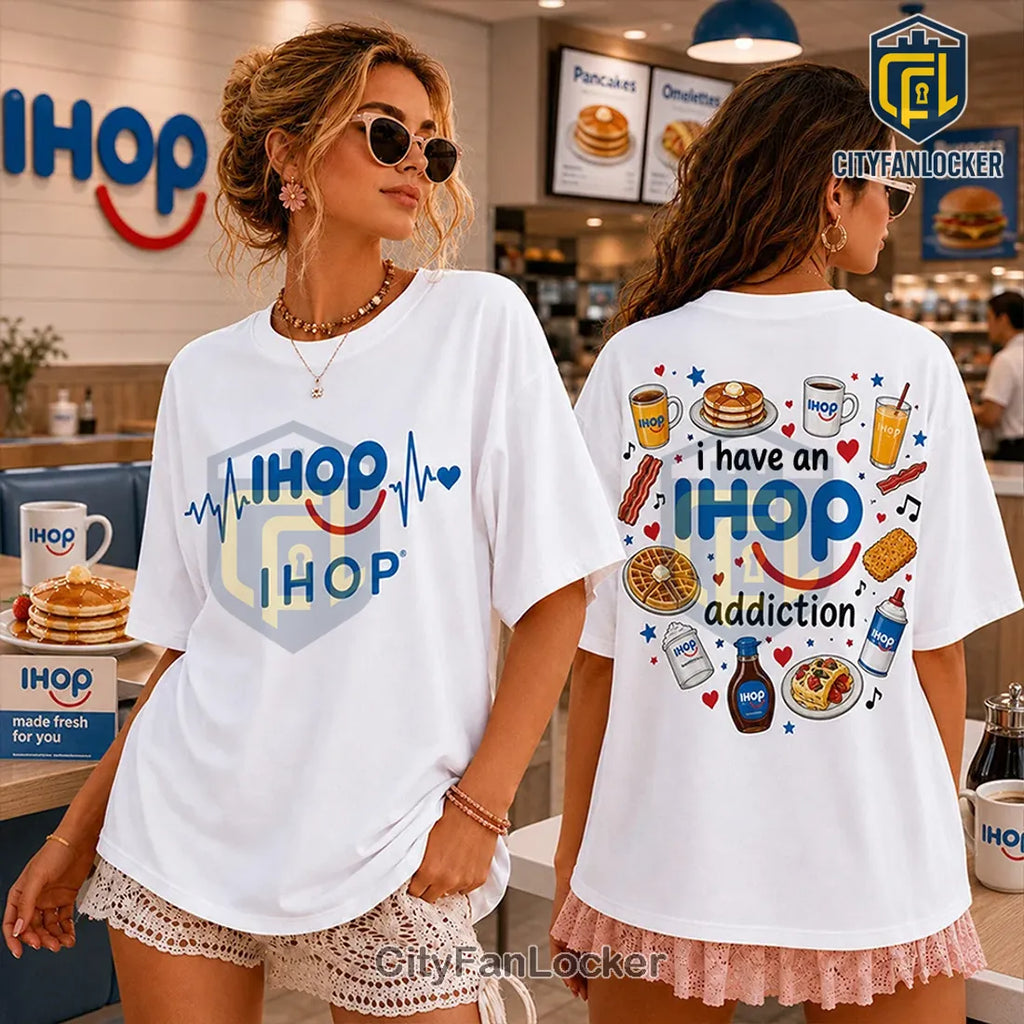 IHOP Addiction Breakfast Food White T-Shirt