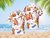 American Hot Dog Burger Hawaiian Shirt Party in the USA Patriotic BBQ Shirt Happy 4th of July Hawaiian Shirt Independence Day Aloha Shirt